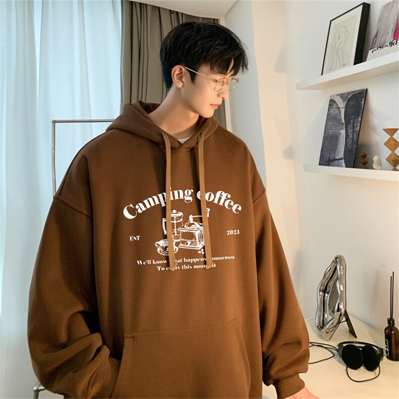 抖音品质秋季320G华棉男士连帽大码印花卫衣WYH2476-P45控68,男装卫衣,电商B370
