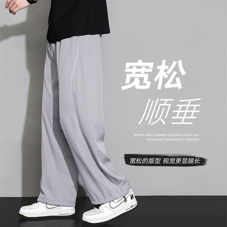潮流前线日系潮牌夏季新款男士设计感宽松休闲裤CK2320-P40图片