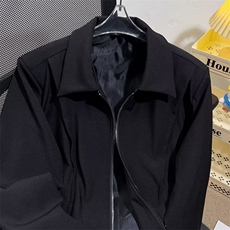 秋冬款男夹克衫行政宽松手臂开叉拉链拼接外套有垫肩JK225P72，男装夹克，星座1013-1