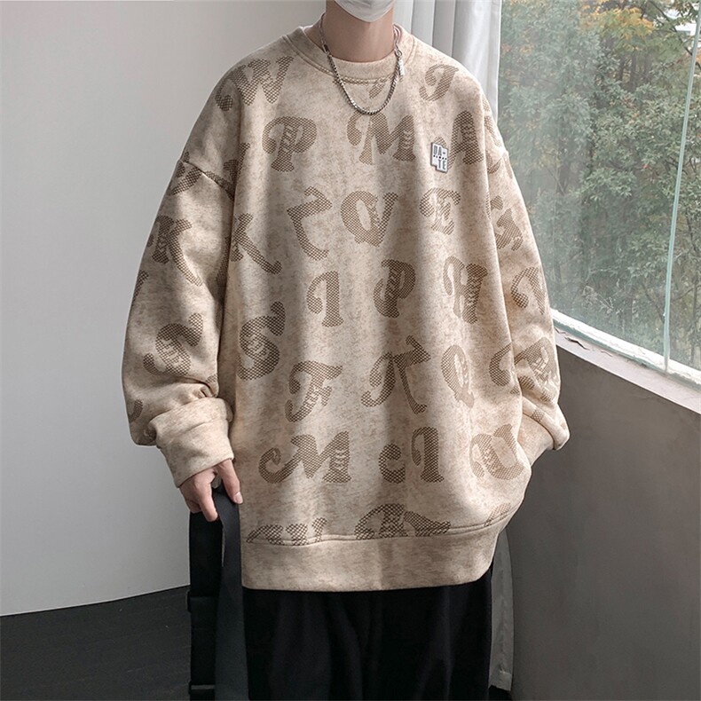 开春新款美式满印数码印花卫衣男高街bf风潮流上衣MY02391-P40,男装卫衣,星座308B-1