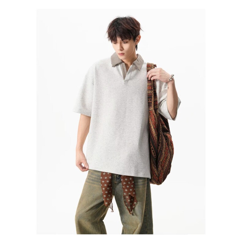 1506/QS2290/P35翻领短袖polo衫男潮牌夏季t恤韩版修身潮流上衣,男装T恤,星座1506
