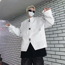 高街个性西服男韩版潮流痞子帅2023秋季新款ins宽松外套W5128-P65，男装西服，星座412-2