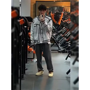 网络图，男秋冬款慵懒高级感针织开衫外套XZ302B-1-M037P68图片