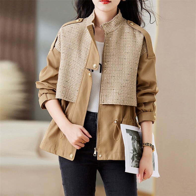 现货洋气风衣外套女2024新款高端洋气欧货宽松外套，女装风衣，仁梯