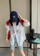 时尚撞色连帽百搭洋气防晒衫，其它，L·H·X