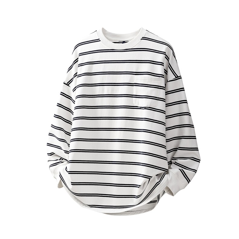 可二开高品质条纹立体白底大码M-5XL卫衣97%棉3%氨纶77943P50控78，男装卫衣，星座227-7