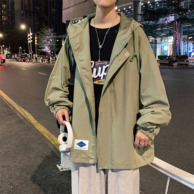 JK41061-P85加棉款-P115纯棉连帽夹克男士大码工装夹克男外套男,男装夹克,电商A040
