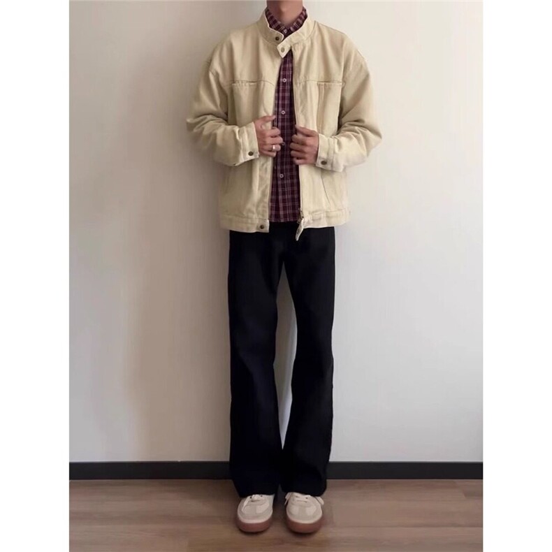 春秋季高质量小马丁帆布外套,男装夹克,星座506A