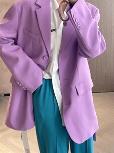 22C03#彩色腰带西装外套,女装西装,首选