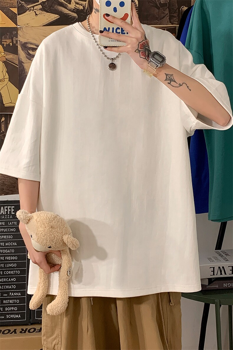 230g抖音品质纯棉短袖t恤男大码短袖男DX17099-P14,男装T恤,电商A040