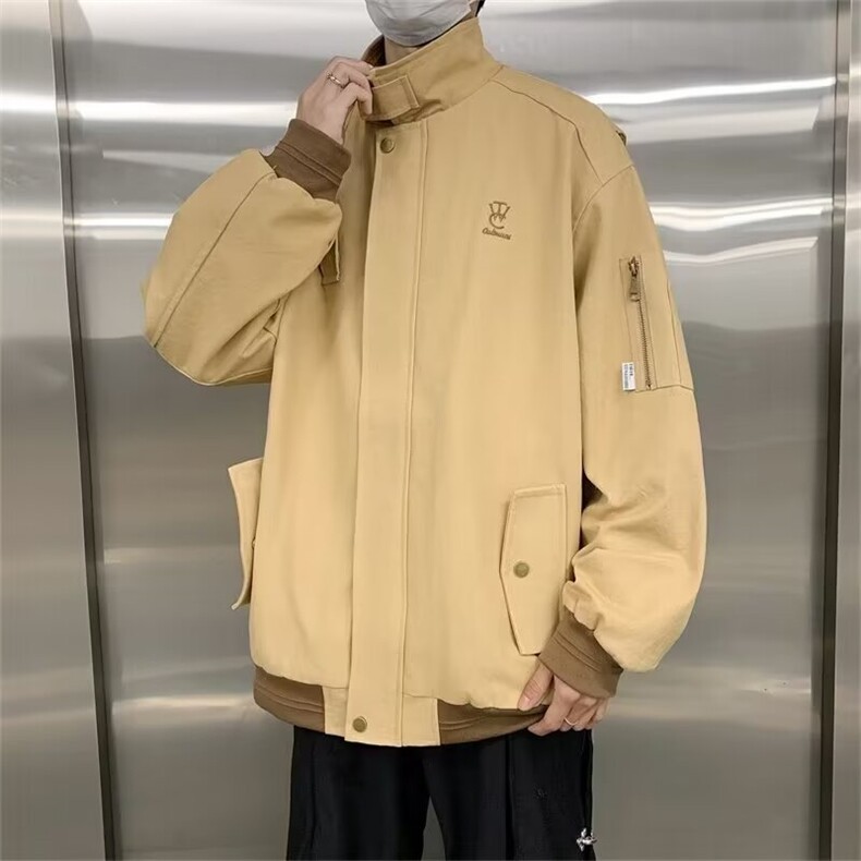 复古洗水工装夹克男女同款2024新款秋季宽松百搭防风外套139/P65,男装夹克,星座506
