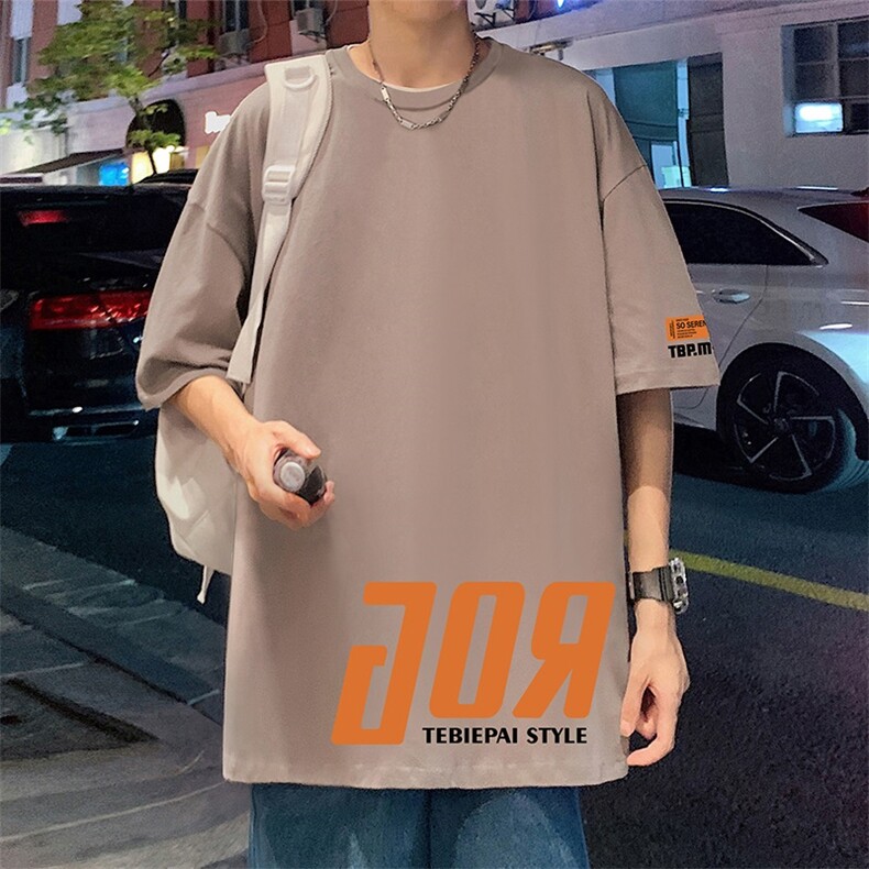 T717P26夏季新品港风潮牌高街美式短袖T恤宽松ins重磅纯棉体恤,男装T恤,星座304A