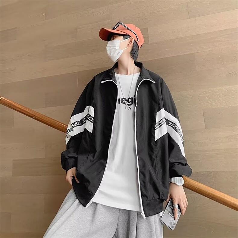高品质春秋季男士外套2024新款潮牌百搭拼接上衣服宽松JD30-P55,女装短外套,星座1109-3
