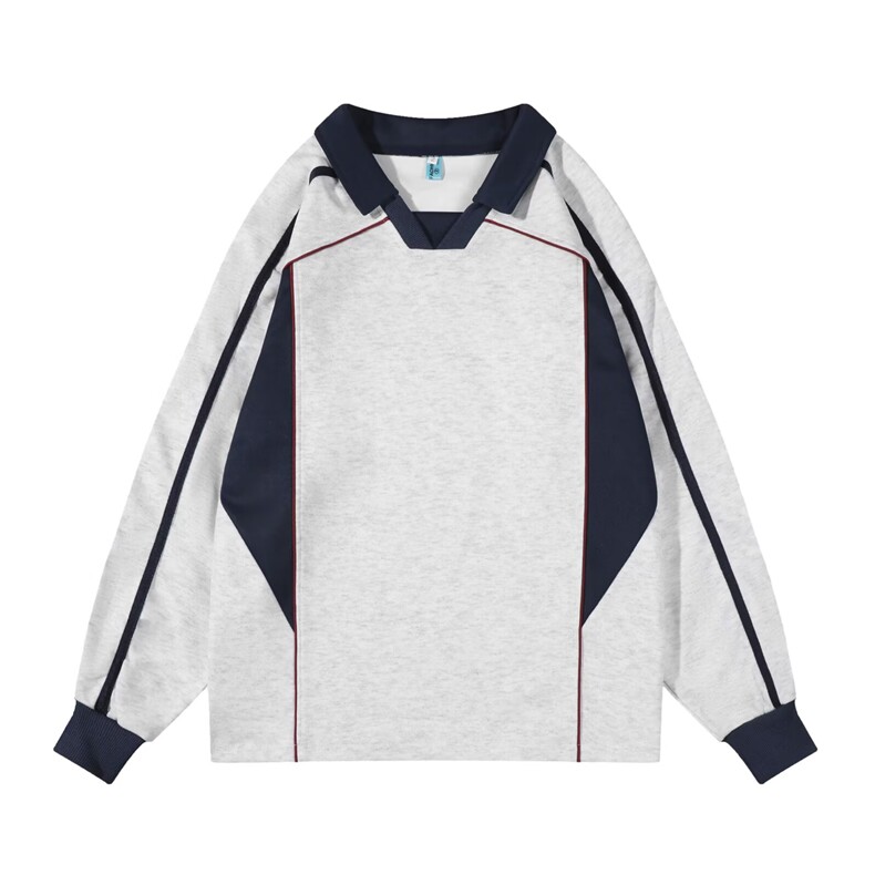 学院风BF情侣装新品重磅撞色t灰色衣服翻领POLO衫男短袖T恤，男装Polo衫，星座601-1