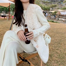 毛毛马甲加加厚，女装马甲，M.W 嫚维