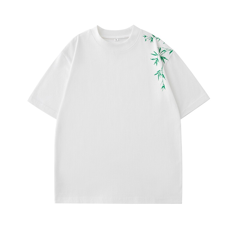 圆领竹叶立体凹凸拉板印花T恤短袖五分半袖打底衫XT11-P40控58,男装T恤,星座216(原A116)