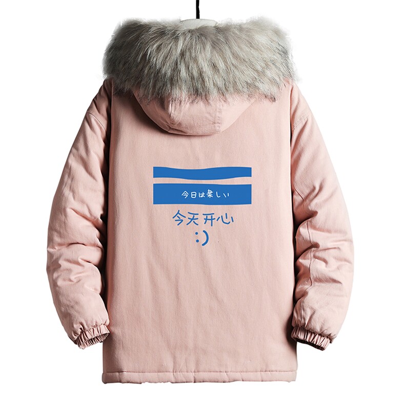 MM48033-P130冬季大毛领衣男士大码加厚袄男服网格挂拍,男装棉衣,电商A040A