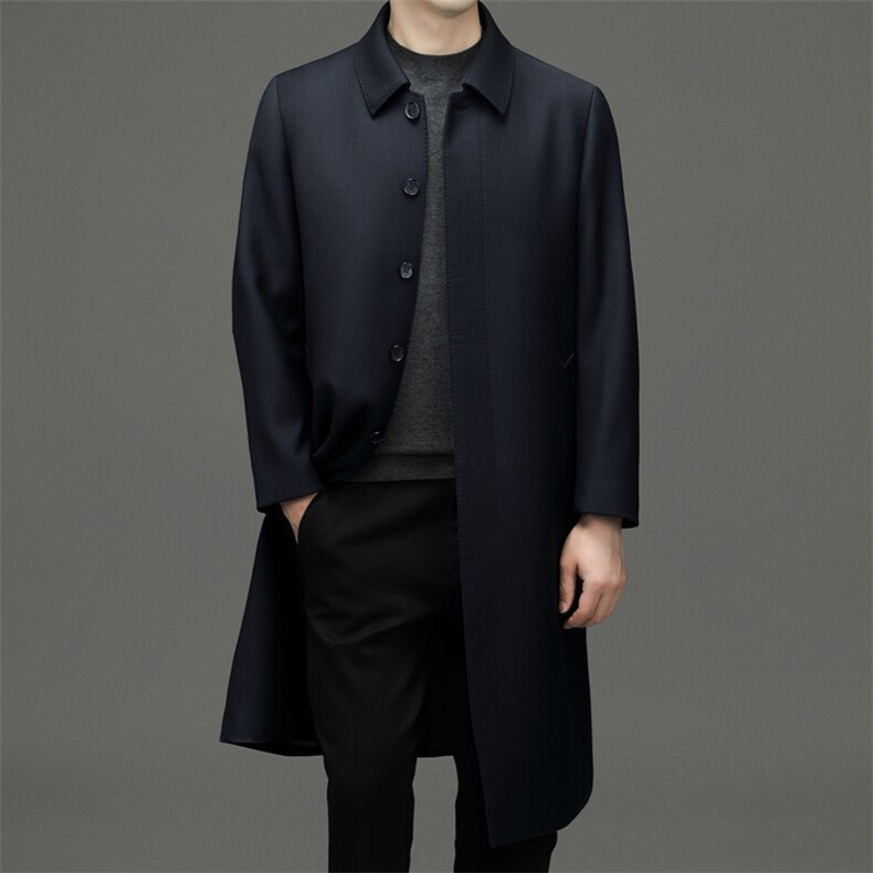 CSYM98089钱塘2020-2冬季厚款商务休闲中年男士翻领夹克P285,男装毛呢大衣,钱塘207-2