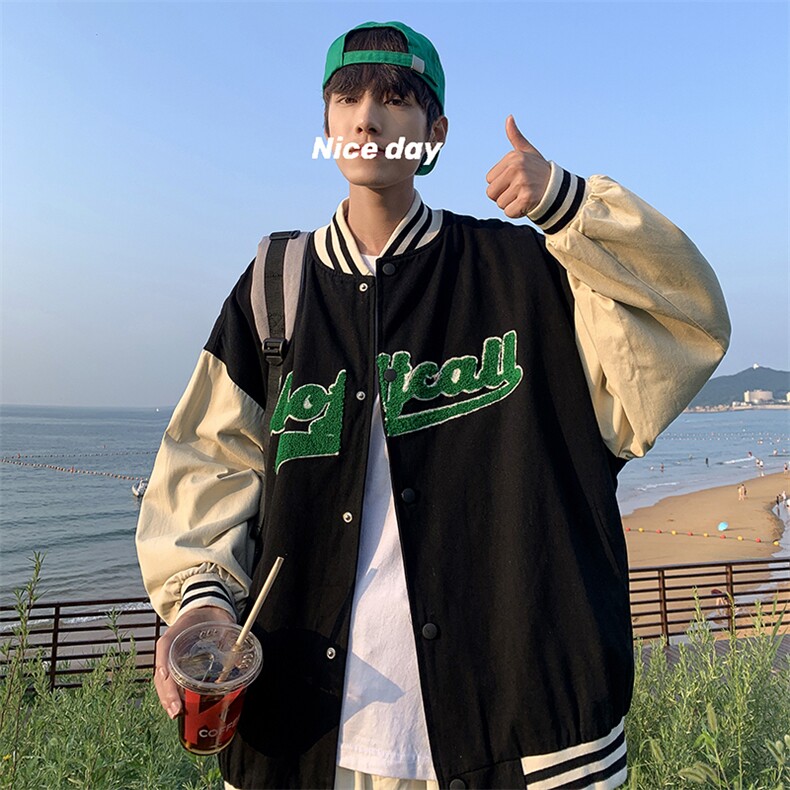 潮流夹克潮男春季棒球领夹克J2120P55图片