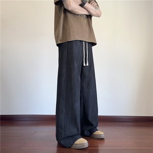 抖音品质夏季新款扎染纹理宽松休闲冰丝裤B315-K25684-特p30控58图片