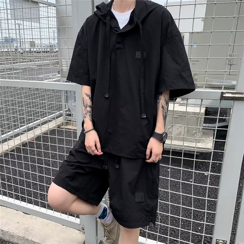 夏新款短裤短袖套装Q9P53,男装牛仔裤,星座1116-2