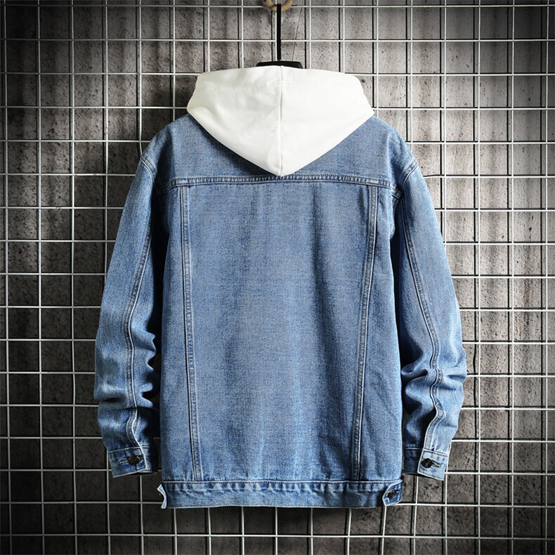 jk920-p65M-5XL网格ins牛仔夹克拉链破洞大码男日系CITYBOY,男装夹克,星座103A