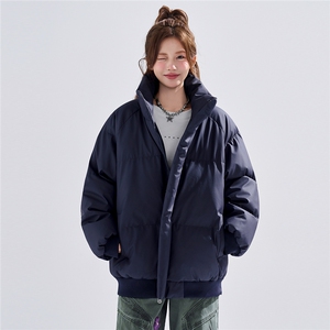 新款冬季羽绒立领PU皮棉服棉袄韩版宽松外套A436-2522-P80图片