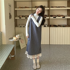 新款针织打底衫单背心裙1521-P135K209套装P180K278，女装套装/套裙，2C332