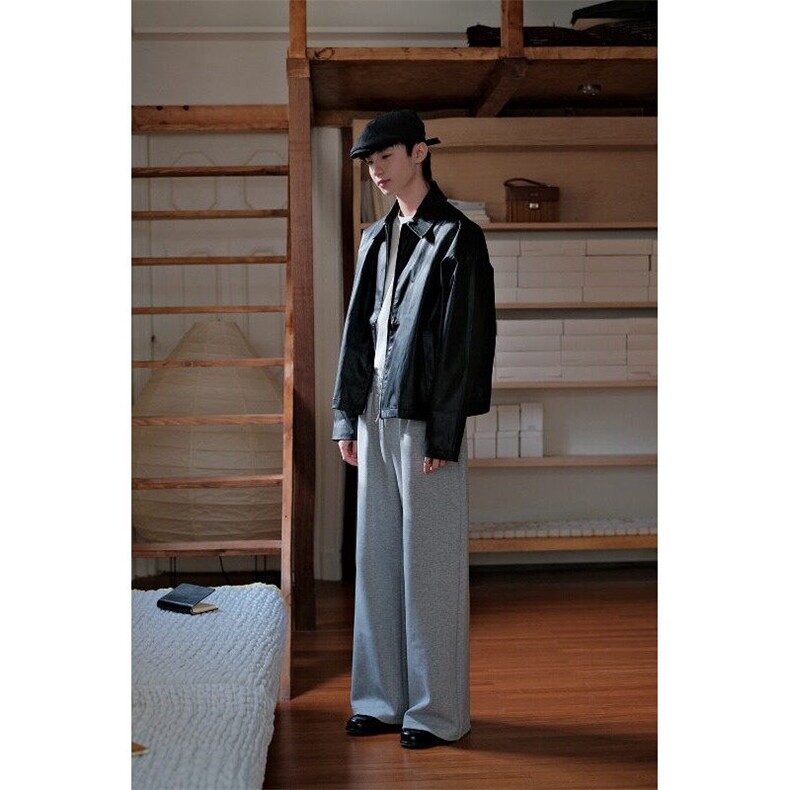 W9496-P70网图现货痞帅Pu皮衣潮牌皮夹克机车服高街外套,男装夹克,星座1608-2