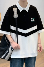 夏上新青少年创意刺绣半袖T恤印花翻领Polo衫男女628-P40控价68，男装Polo衫，电商A441-1