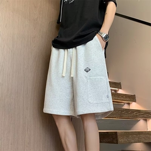 夏季新款美式短裤男潮牌薄款设计感小众宽松大码运动休闲五分裤子图片
