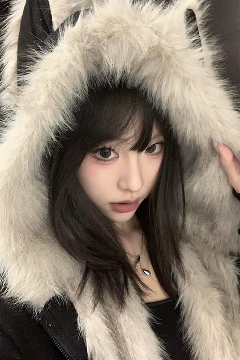 [网图]座山雕美式复古毛领棉服冬季猫耳外套5D4092-TP100178,男装棉衣,电商A102