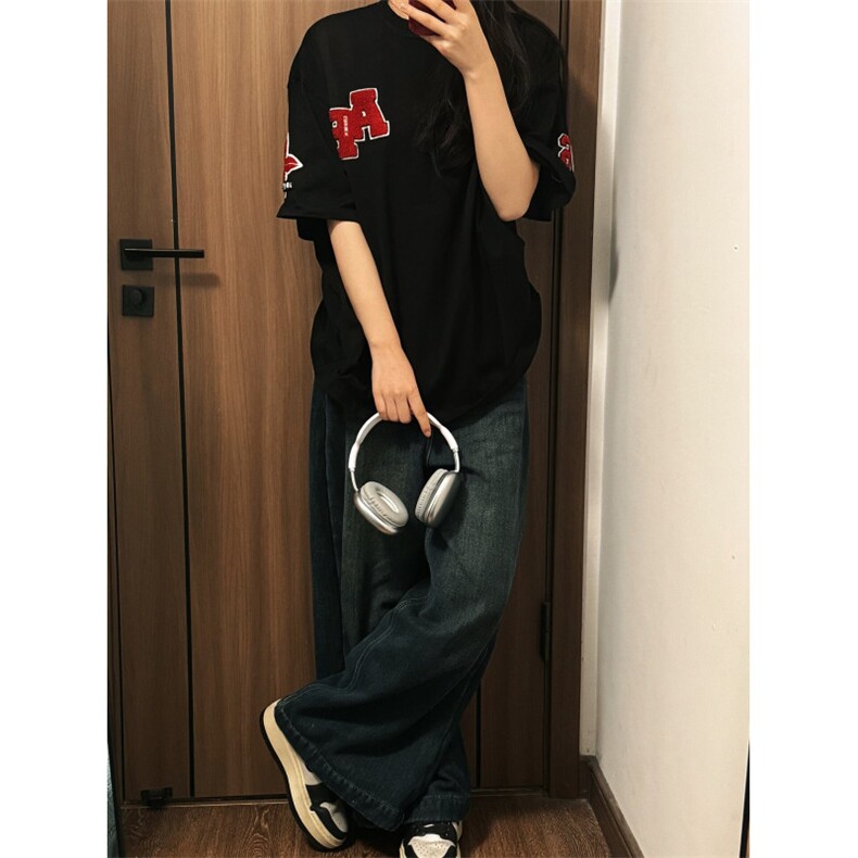 【有货】BK904CC-特P35美式重工刺绣短袖T恤男女,男装T恤,星座1007（原301D）