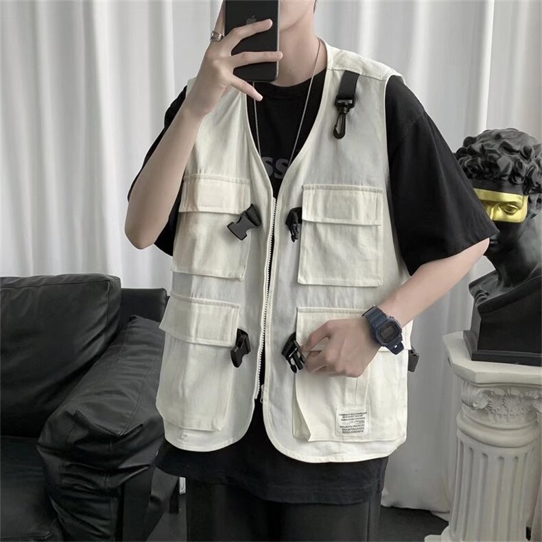 秋冬立领多口袋马甲男宽松潮流百搭休闲纯色背心B16P32,男装背心/马甲,星座1116-2