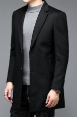 羊毛大衣男厚款休闲外套中年男士休闲西服领上衣ALXB8205-P330，男装西服，电商B212（原钱塘6029）