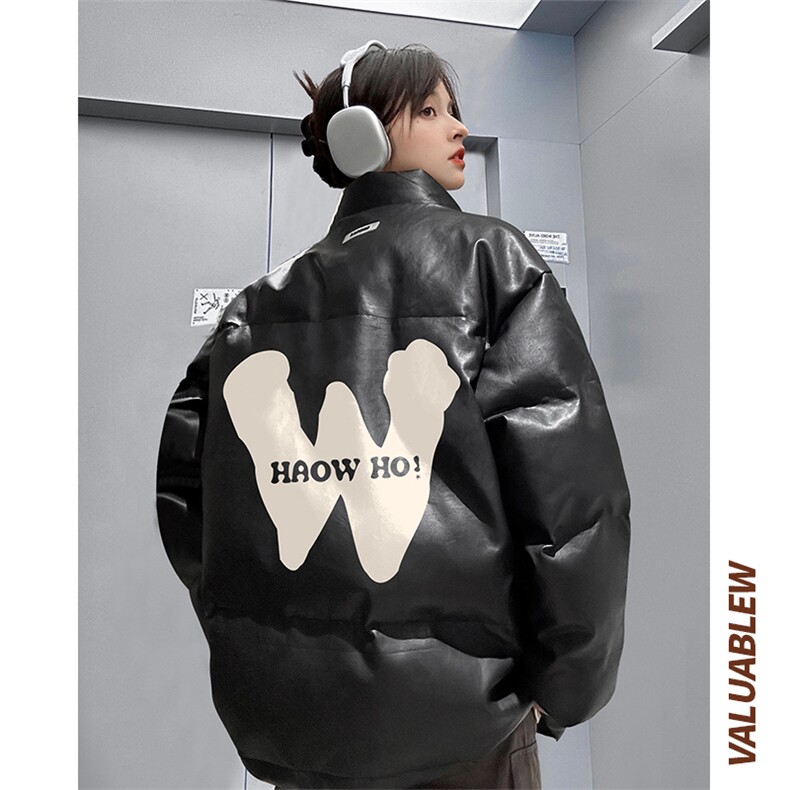 均可提供短视频高品质港风W英文PU皮加厚棉衣PM105-p110控148,男装棉衣,星座508（原C305）