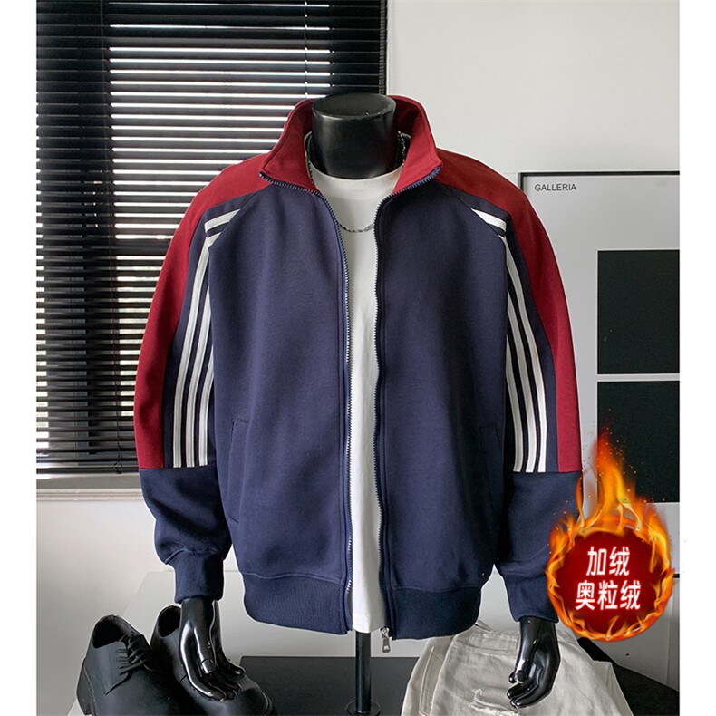 重磅boxy全棉500克拉链立领卫衣短宽加绒奥粒绒外套RH5362JR-P65，女装短外套，星座610B-1