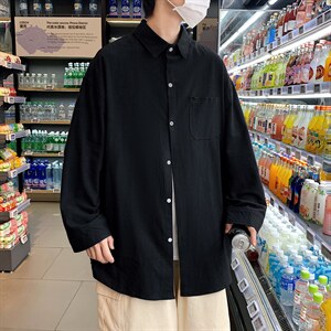 CS15111-P38 长袖衬衫男士大码宽松衬衣男寸衫男寸衣图片