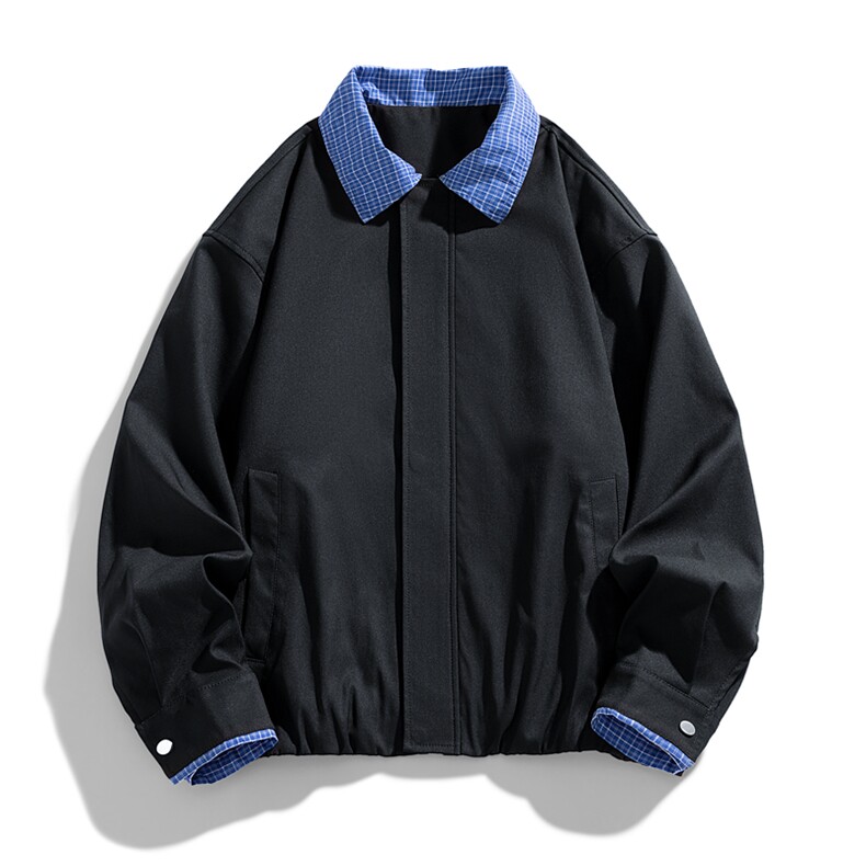 美式格子拼接cleanfit外套男设计感小众高级夹克JK265-P70,男装夹克,星座308B-2