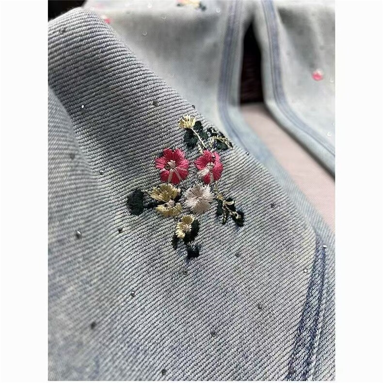 1506/G1800/P53重工刺绣花朵牛仔裤女2025春秋新款宽松直筒复古百,男装牛仔裤,星座1506A