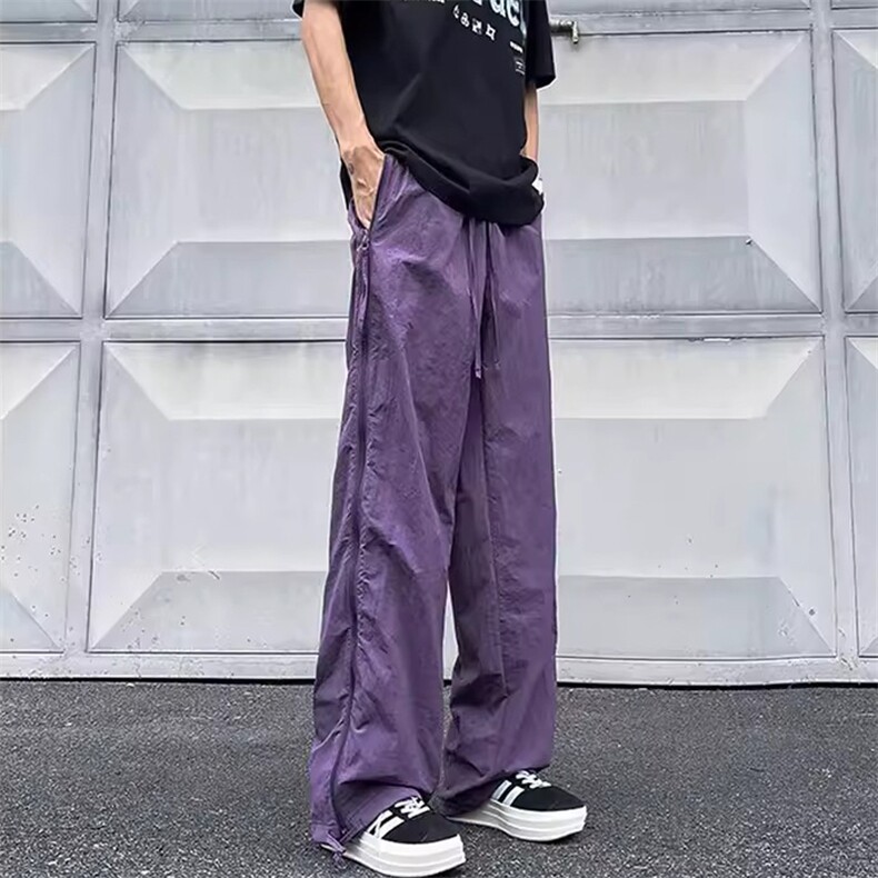 26春夏新款宽松休闲裤男速干网眼伞兵裤长裤可抽绳716A-K157-P55,男装休闲裤,星座716A（原星座815-4）