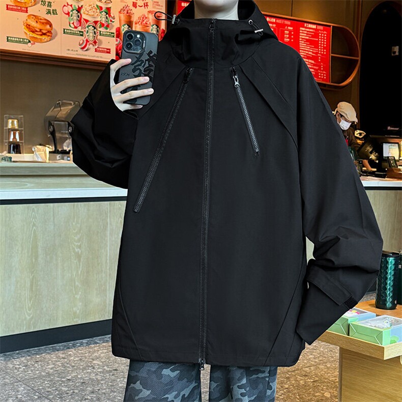 JK5010/P70春装新款个性冲锋衣夹克男潮上衣百搭外套，男装夹克，电商A141