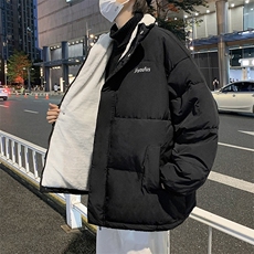 新款四色加绒加厚羊羔毛棉衣男年棉服学生面包服外套W2147-P78，男装棉衣，星座512-2