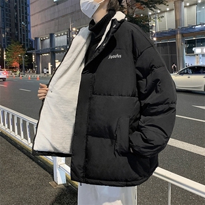 新款四色加绒加厚羊羔毛棉衣男年棉服学生面包服外套 W2147-P78图片