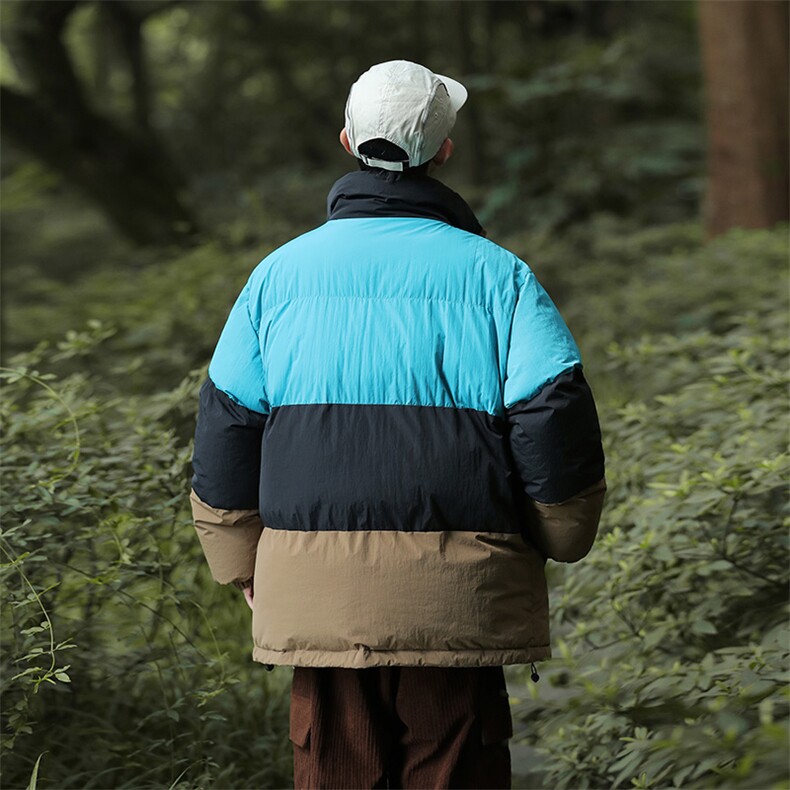 户外2026新品冬季宽松情侣装撞色棉衣棉服冬装加厚外套D007-P90,男装棉衣,星座717