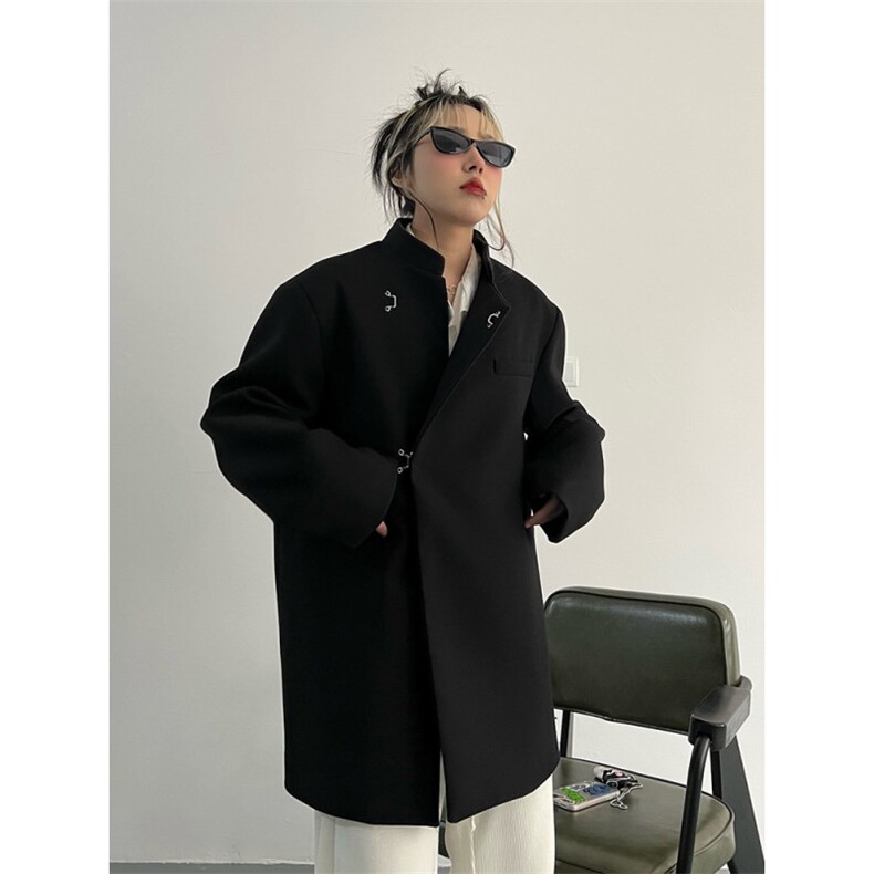 网络图现货！新中式西装风盘扣西服设计感痞帅外套R2333-P70,男装西服,星座1005-6