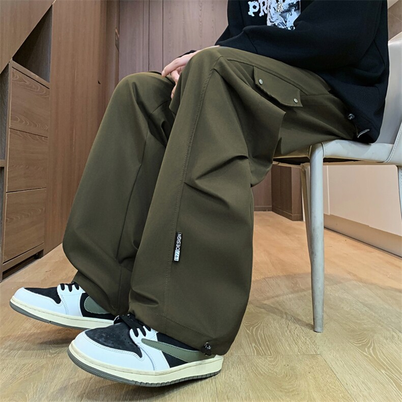 2025新款休闲工装阔腿裤男式百搭户外运动裤-K6602-P40,男装工装外套,星座1105