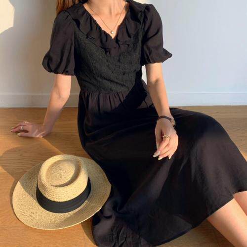 韩系花边连衣裙，女装连衣裙，FUMEI赋美