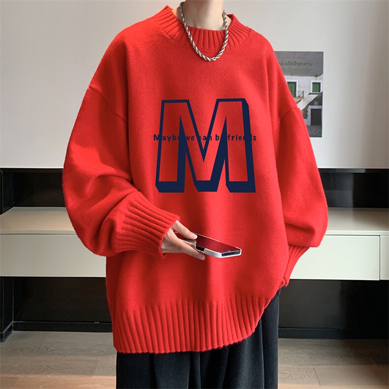 半高领毛衣男士大码针织衫男毛线衣男M18260-P45加绒款-P65,男装针织衫/毛衣,电商A040
