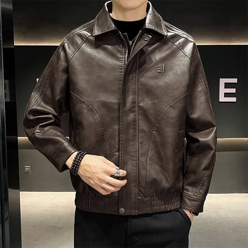 秋季现货大码休闲皮衣外套8328-P100控189大码元，男装皮衣，星座209
